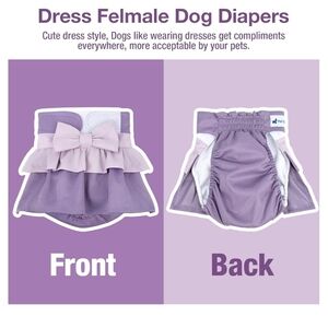 Purple Dog Dress Diapers